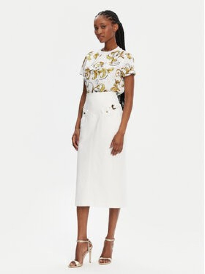 Versace Jeans Couture Spódnica jeansowa 78HAE85E Biały Regular Fit