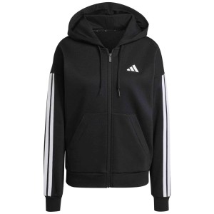 Damska polarowa bluza z kapturem na zamek adidas Essentials 3-Stripes