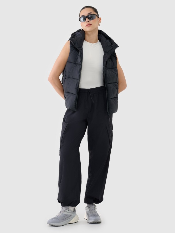 4F Crop-top slim damski - biały XS