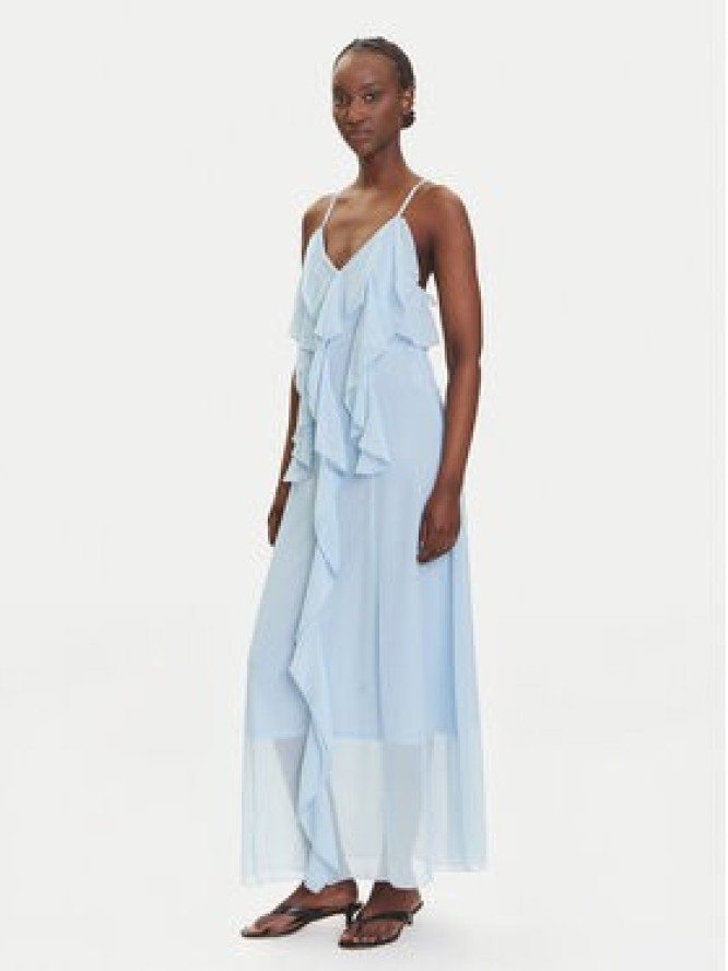 Vero Moda Sukienka wieczorowa Camille 10336405 Błękitny Regular Fit