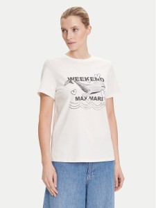Weekend Max Mara T-Shirt Guglia 2525976031 Écru Regular Fit