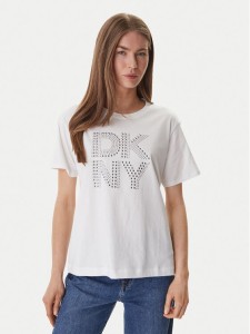 DKNY T-Shirt DJ6T1741 Biały Relaxed Fit