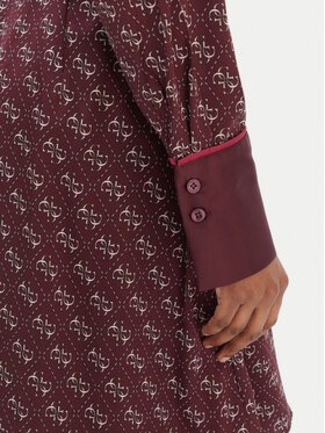 Guess Sukienka koszulowa W6RK90 WF1T2 Bordowy Regular Fit