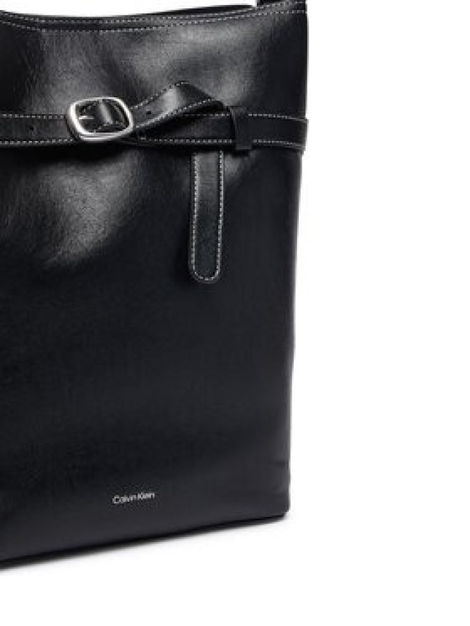 Calvin Klein Torebka Buckle Medium Bucket LV04F3551G Czarny