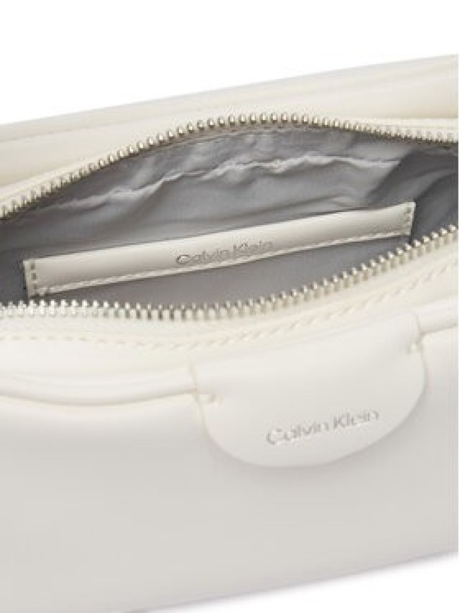 Calvin Klein Torebka Emblem Trio Top Handle Camera Ba LV04F3370G Biały