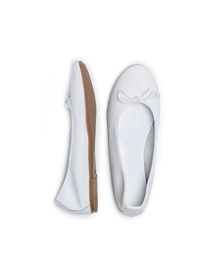 Anna Morellini Skórzane baleriny "Eridinetta" w kolorze białym rozmiar: 41