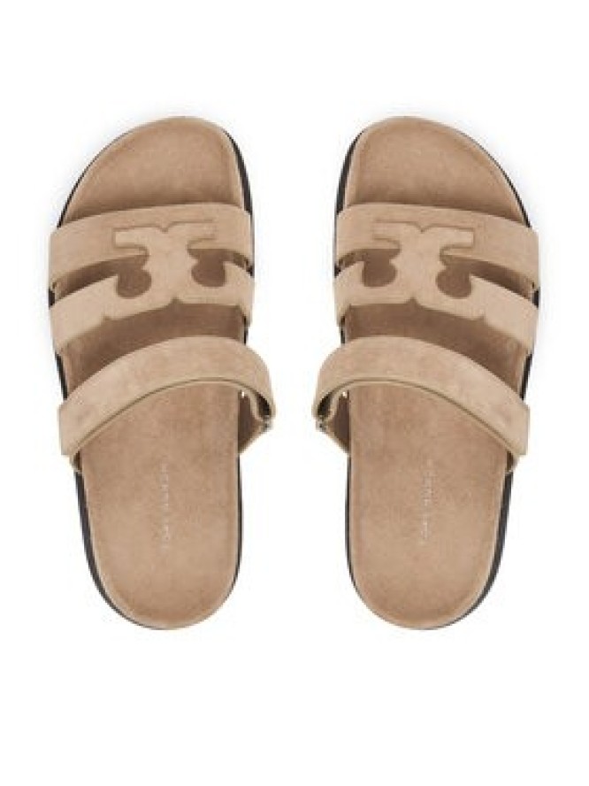 Tory Burch Klapki Ines Sport Slide 163481 Brązowy jasny