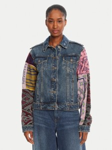 Desigual Kurtka jeansowa Etnic 25WWED14 Kolorowy Regular Fit