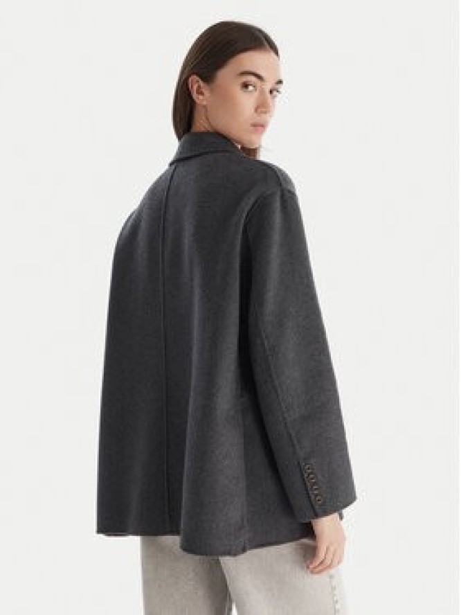 ViCOLO Płaszcz wełniany TF0005 Szary Regular Fit