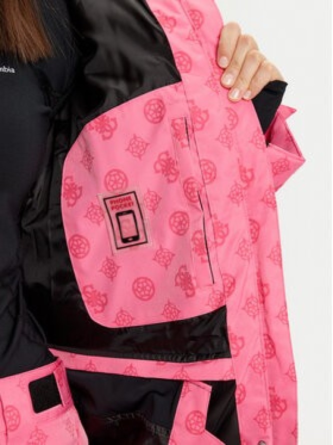 Guess Kurtka narciarska W4PL3N WH0K0 Różowy Regular Fit