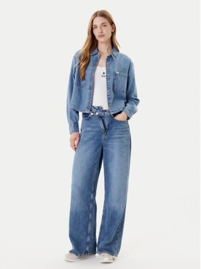 Guess Jeans Koszula W5YH0D D5M86 Niebieski Regular Fit