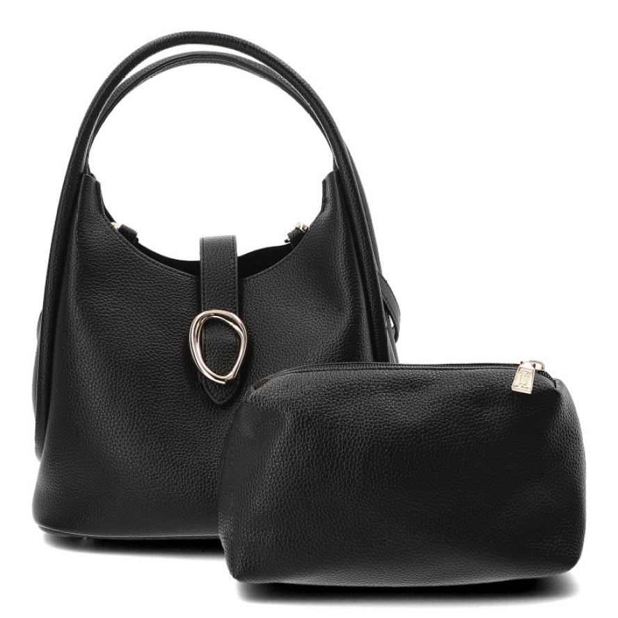 Czarna Torebka Big Star Elegancki Kuferek Damski