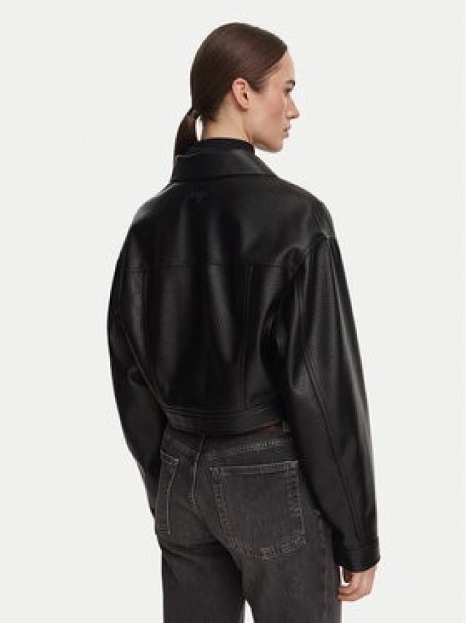 HUGO Kurtka z imitacji skóry Anilena-1_B 50563267 Czarny Relaxed Fit