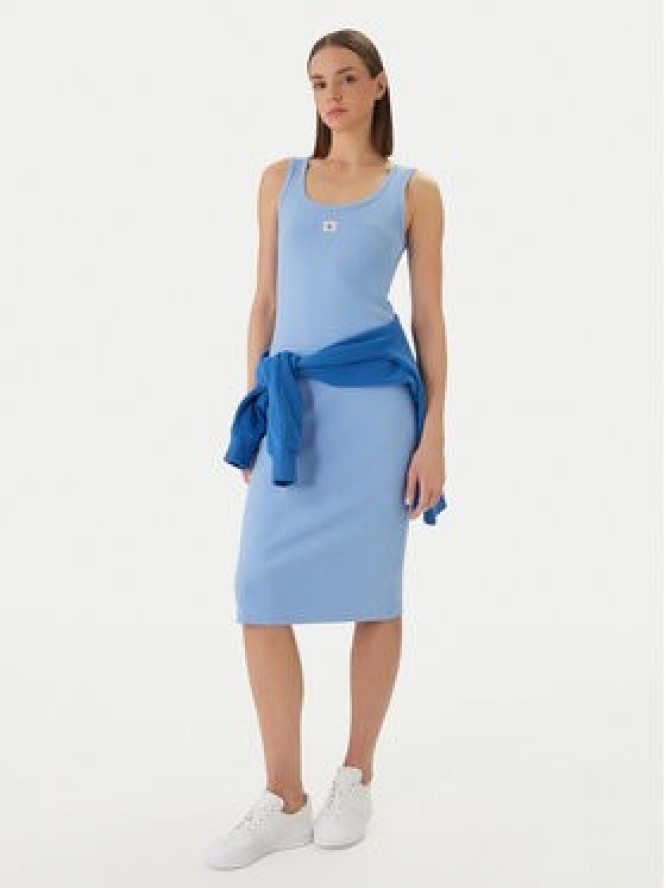 Calvin Klein Jeans Sukienka codzienna Baby Rib LV047F257G Błękitny Slim Fit