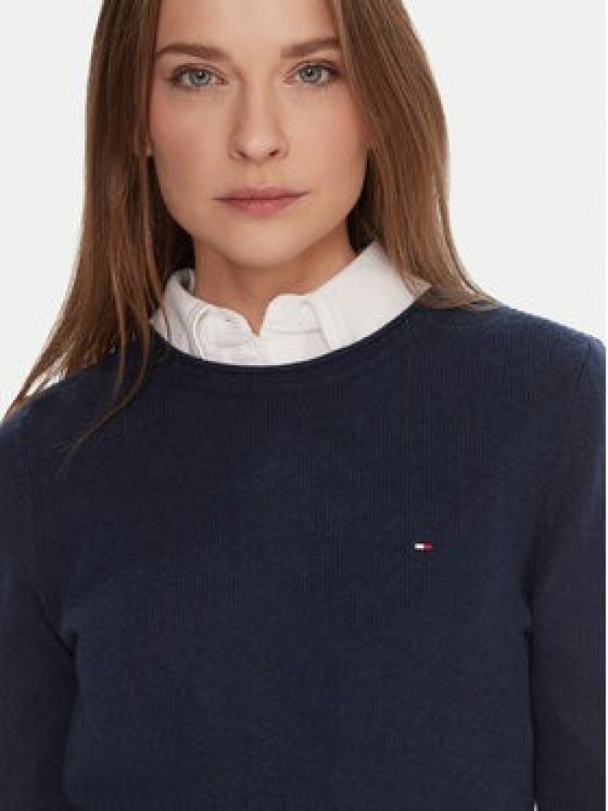 Tommy Hilfiger Sweter WW0WW40264 Granatowy Regular Fit