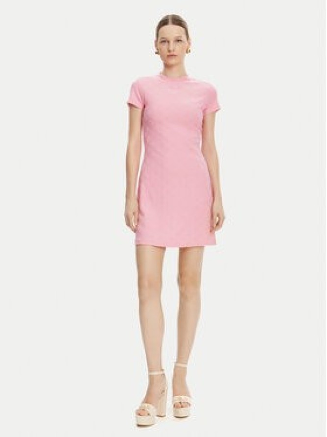 Guess Sukienka codzienna V5GK07 KCT02 Różowy Regular Fit