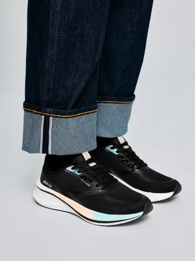 sneakersy damskie czarne rr274a160 906