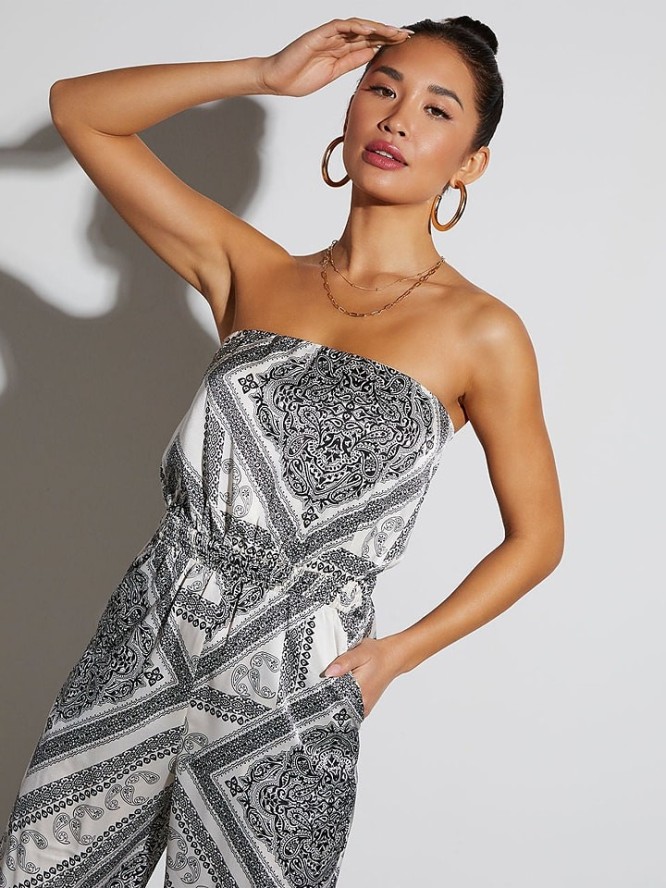 Milan Kiss Kombinezon w kolorze czarno-białym rozmiar: S