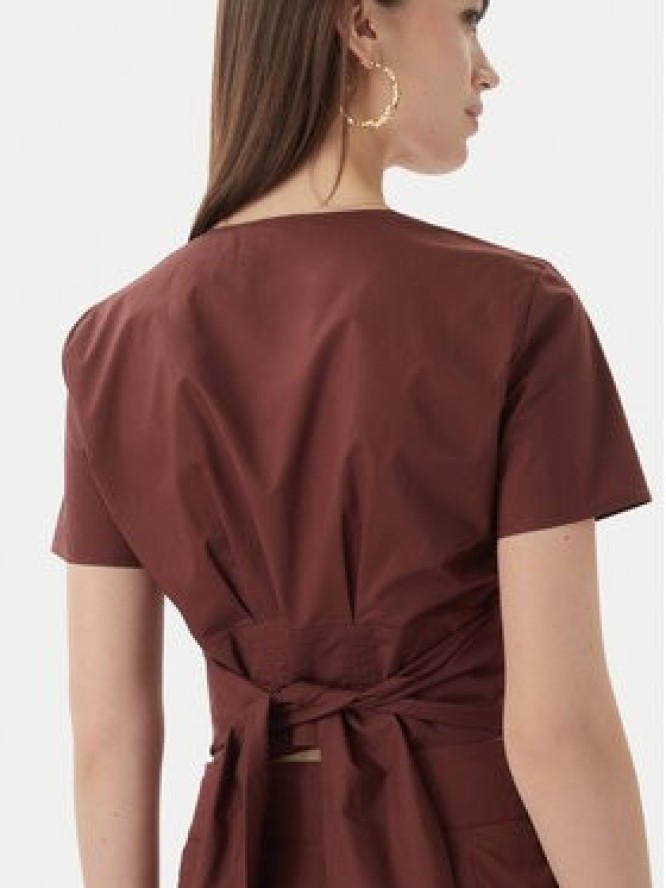 Patrizia Pepe Bluzka 2C1672/A9B9-B887 Brązowy ciemny Regular Fit