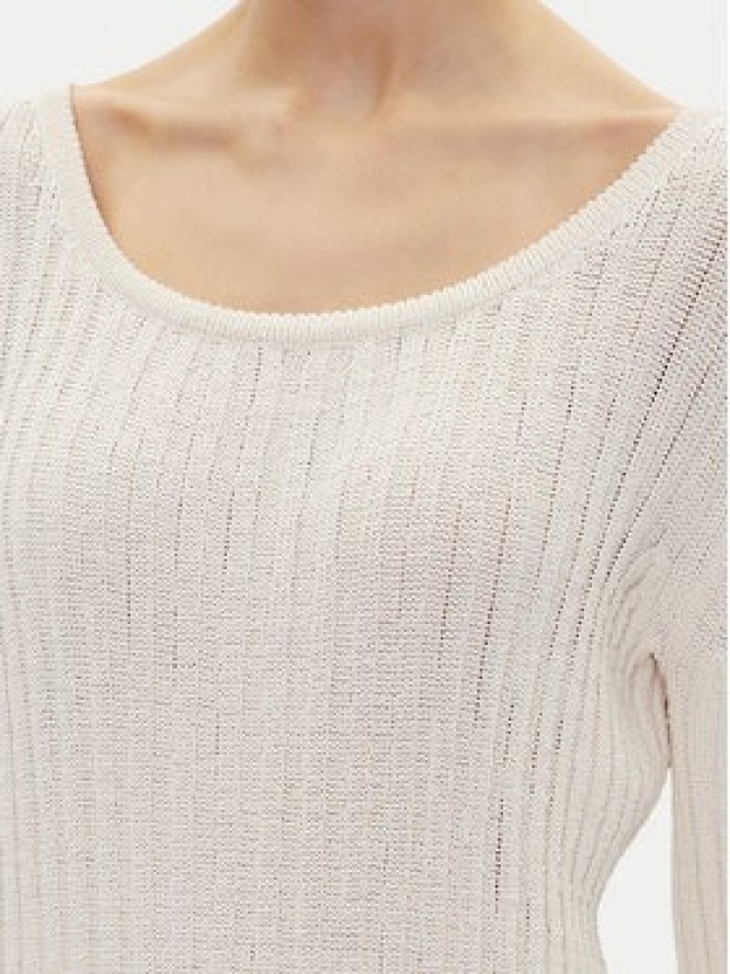 PINKO Sukienka dzianinowa 105301 A2N7 Écru Regular Fit