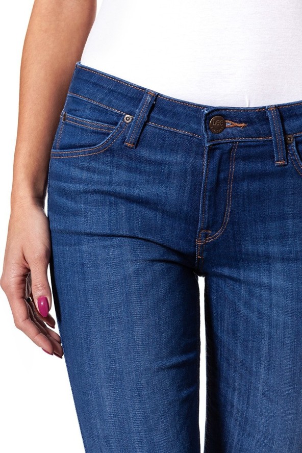 SPODNIE DAMSKIE LEE SCARLETT BRIGHTBLUE WORN L526PFRU 112111791