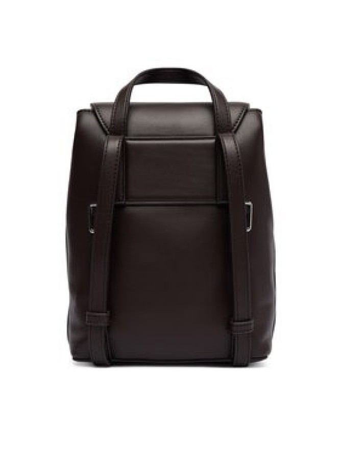 Calvin Klein Plecak Bold Ck Flap Mini Backpack LV04F3893G Brązowy ciemny
