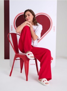 Kapcie z futerkiem - kremowy