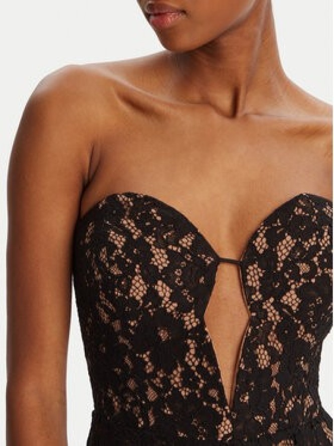 Bardot Sukienka koktajlowa Opal Volume Lace Midi 59714DB2 Czarny Regular Fit