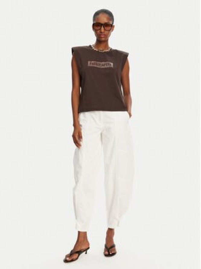 Patrizia Pepe Jeansy 2P1694/D107-W146 Biały Boyfriend Fit