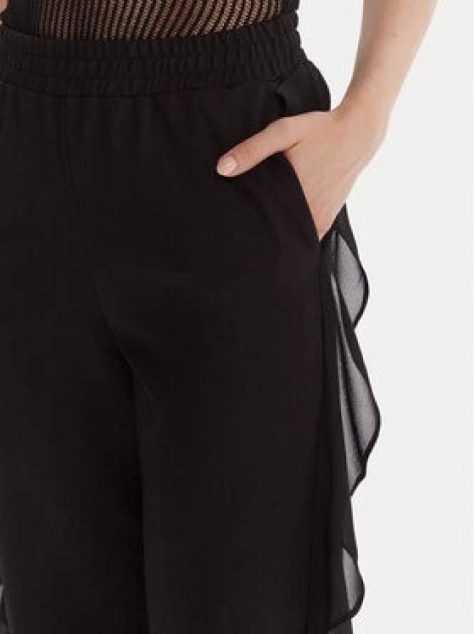 TWINSET Spodnie materiałowe 252LI2NCC Czarny Regular Fit