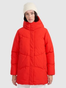 4F Kurtka puchowa z wypełnieniem syntetycznym damska - czerwona L