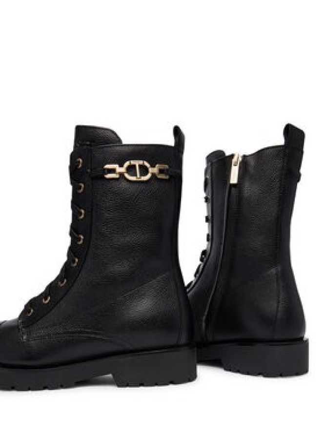 TWINSET Trzewiki 252TCP150 Czarny