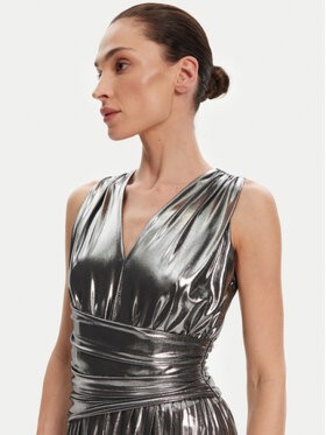 Fracomina Sukienka wieczorowa FQ25SD3004W798L9 Srebrny Regular Fit