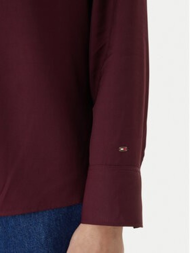 Tommy Hilfiger Bluzka WW0WW47339 Bordowy Relaxed Fit