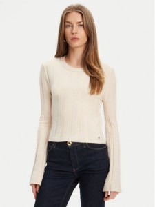 Guess Sweter W5YR13 Z3OT0 Beżowy Regular Fit