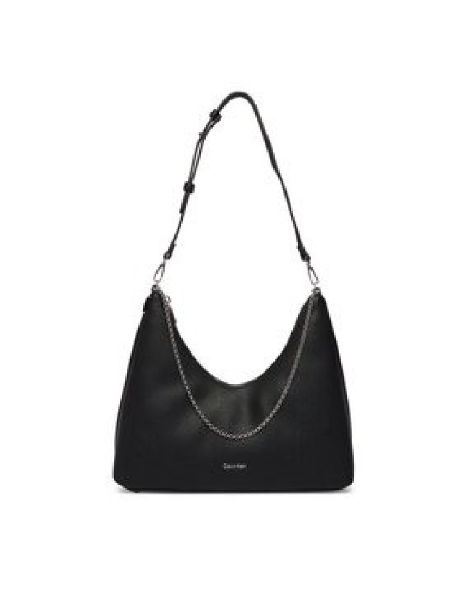 Calvin Klein Torebka Emblem Hw Pebble Shoulder Bag LV04F3495G Czarny
