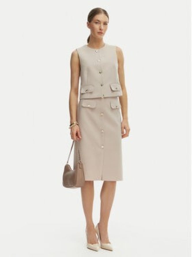 Rinascimento Spódnica ołówkowa CFC0128271003 Beżowy Slim Fit