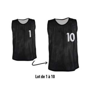 Numeryczne kamizelki odblaskowe dwustronne Sporti N° 1 - 10 (x10)