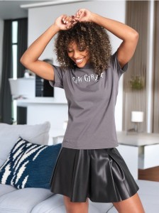 Koszulka z napisem - szary