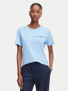 Beverly Hills Polo Club T-Shirt P-SS26W-TS085 Niebieski jasny Regular Fit