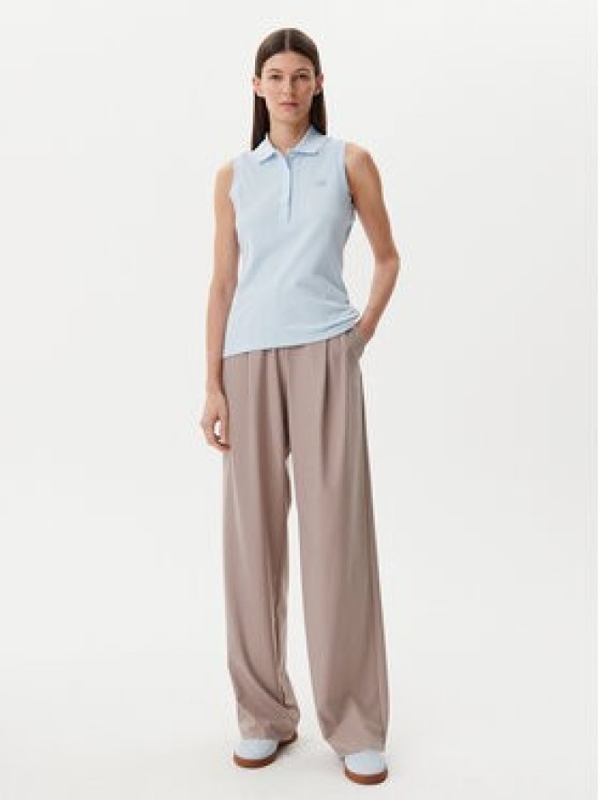 Lacoste Polo PF5445 Błękitny Slim Fit