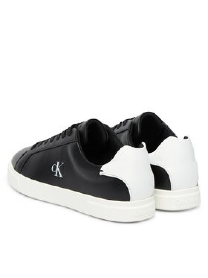 Calvin Klein Sneakersy Low Pro Cup Laceup Lth Moire HW0HW02845 Czarny