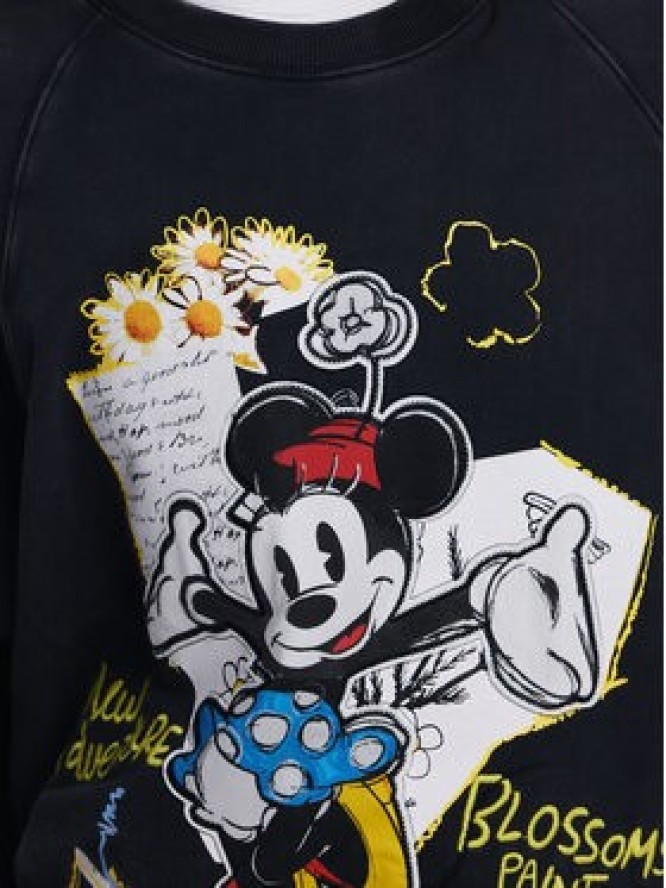 Desigual Bluza Minnie 25SWSK25 Czarny Regular Fit