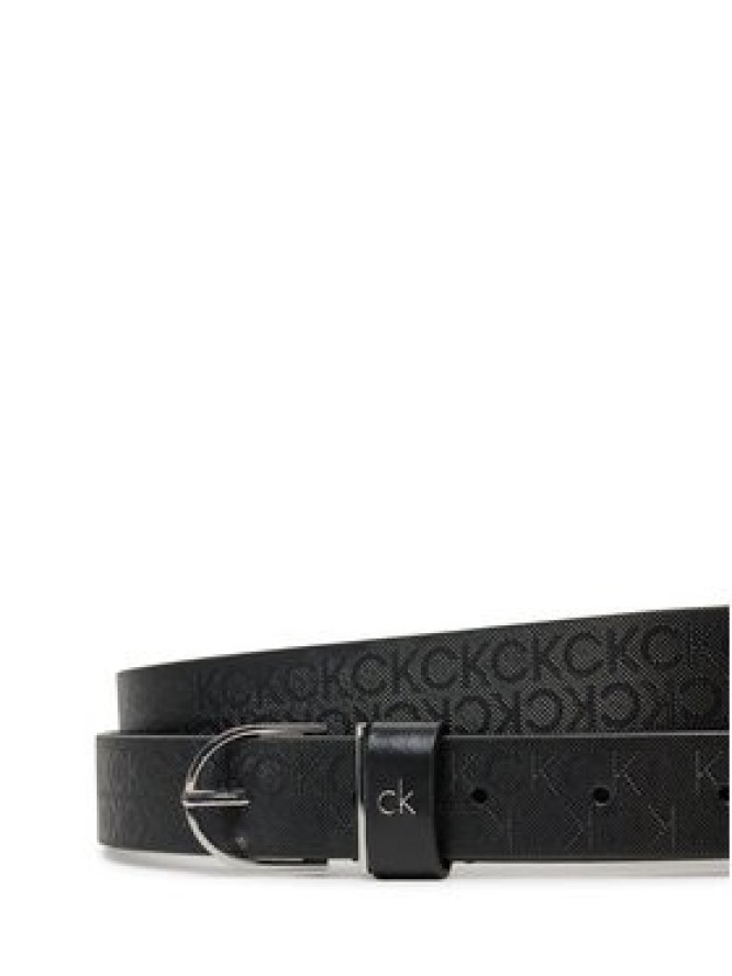 Calvin Klein Pasek Damski Ck Metal Round Buckle 2.5_Mono K60K613150 Czarny