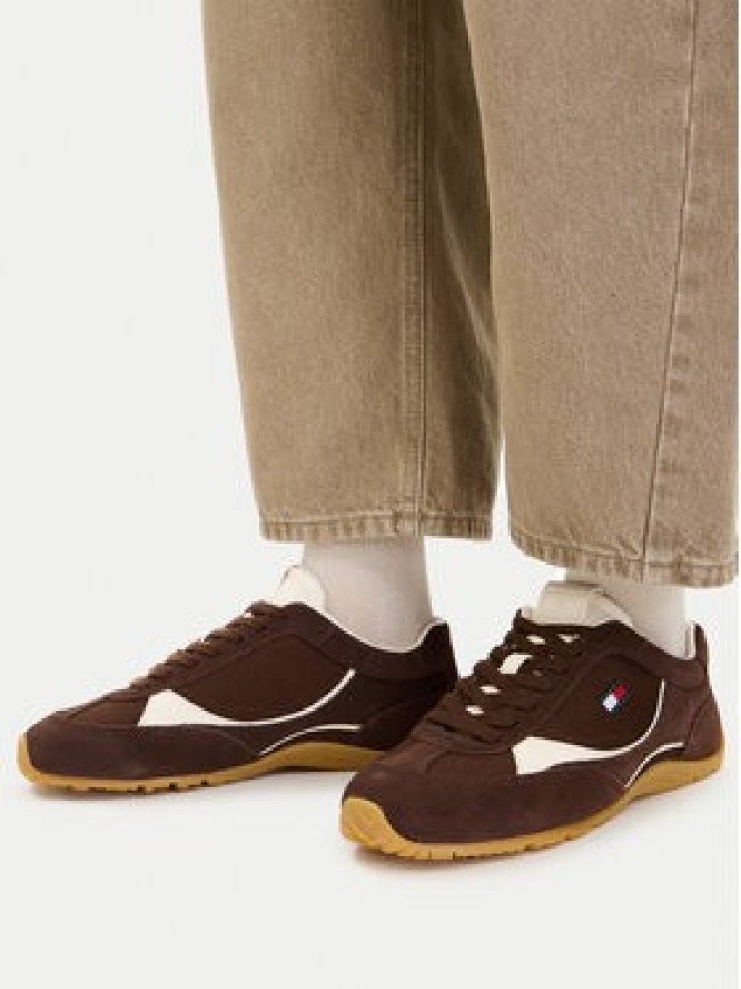 Tommy Jeans Sneakersy Archive '97 Lite Sued EN0EN02997 Brązowy