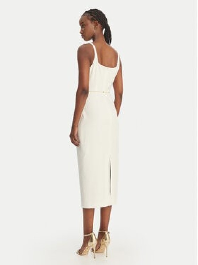 HUGO Sukienka koktajlowa Kankeni 50558191 Écru Slim Fit