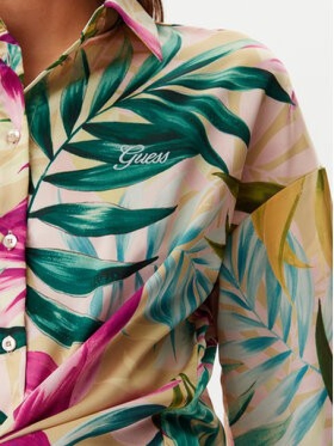Guess Koszula W5GH0IWH9C2 Kolorowy Classic Fit