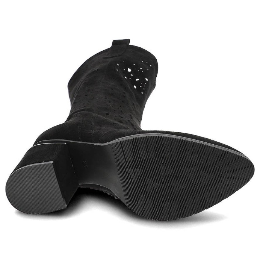 Czarne Kozaki S.Barski Modne Kozaki Damskie