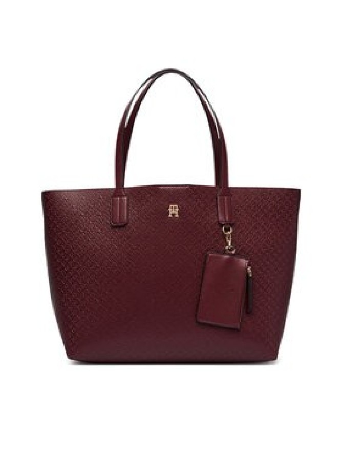 Tommy Hilfiger Torebka Th Icon Tote Mono AW0AW19004 Bordowy