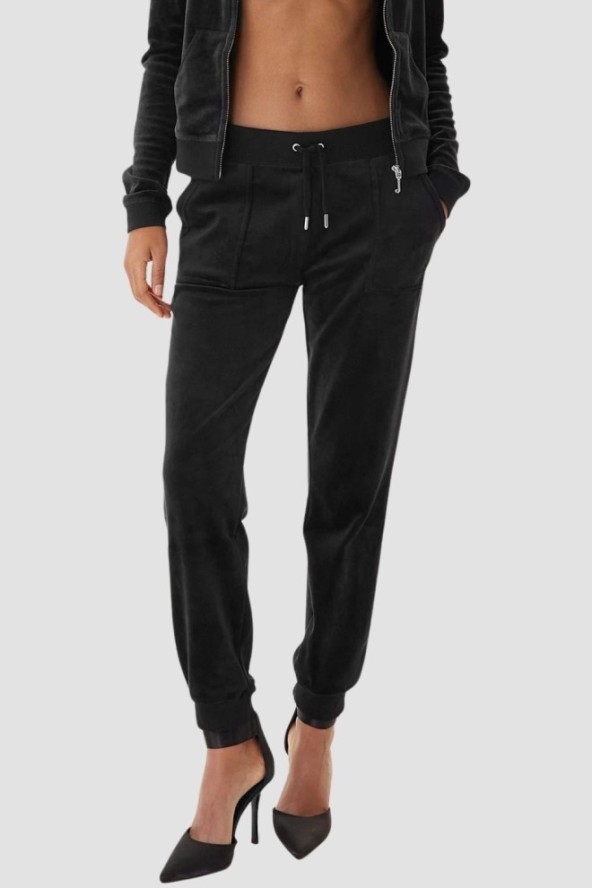JUICY COUTURE Czarne dresy damskie Willow Cuff Jogger, Rozmiar S